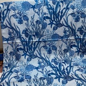 Coastal Collection fabric shower curtain seashells ocean